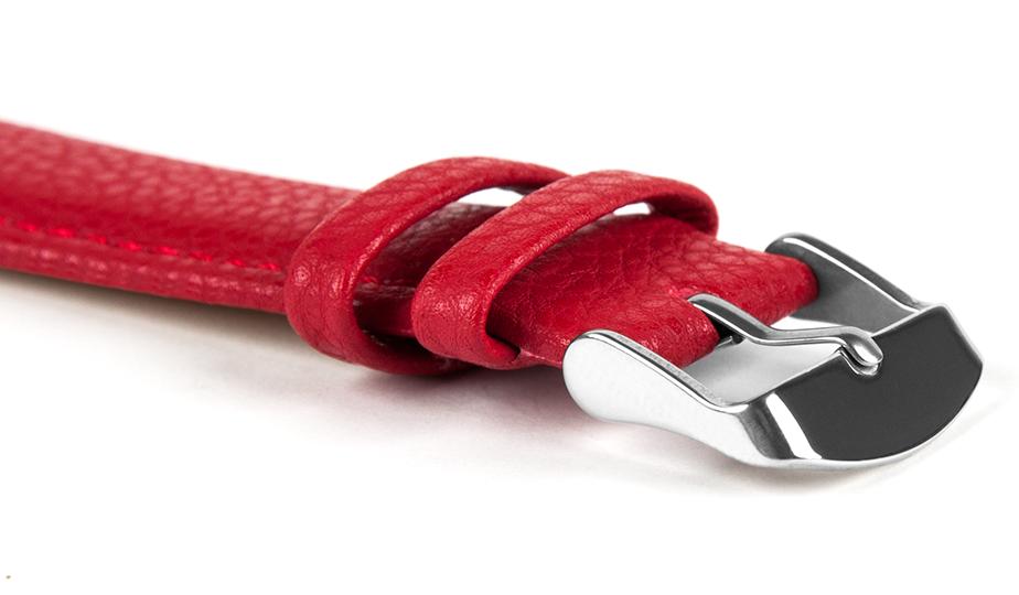 Pasek skórzany C3 - czerwony - 16 mm