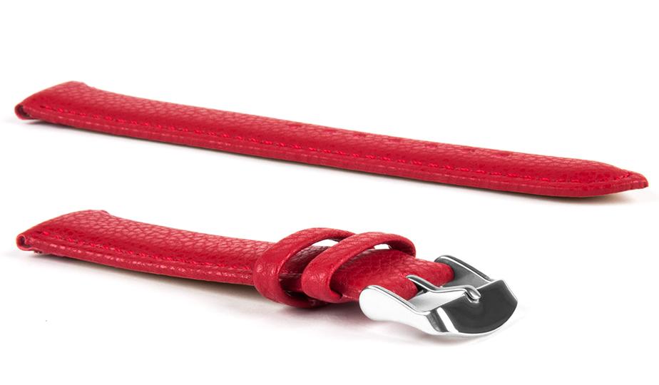 Pasek skórzany C3 - czerwony - 18 mm