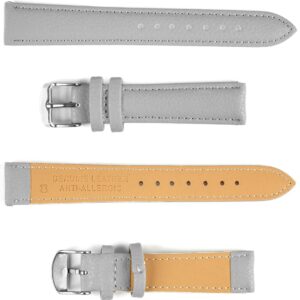 Pasek skórzany C3 - szary - 12 mm