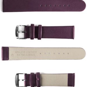 Pasek skórzany C5 - bordowy - 20 mm