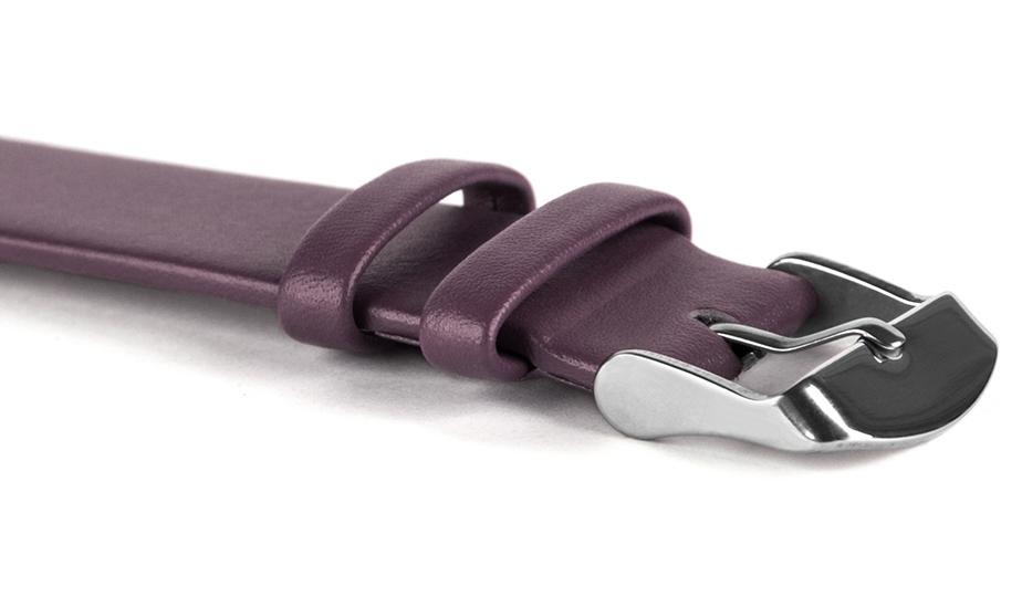 Pasek skórzany C5 - bordowy - 22 mm