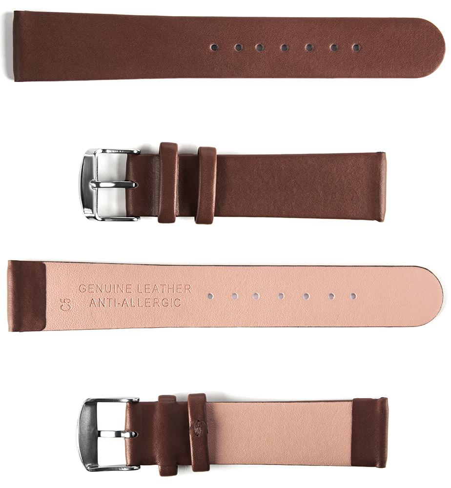 Pasek skórzany C5 - brązowy - 20 mm