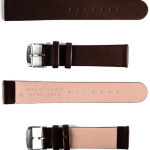 Pasek skórzany C5 - ciemny brąz - 20 mm