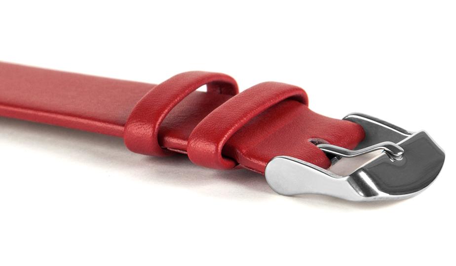 Pasek skórzany C5 - czerwony - 20 mm