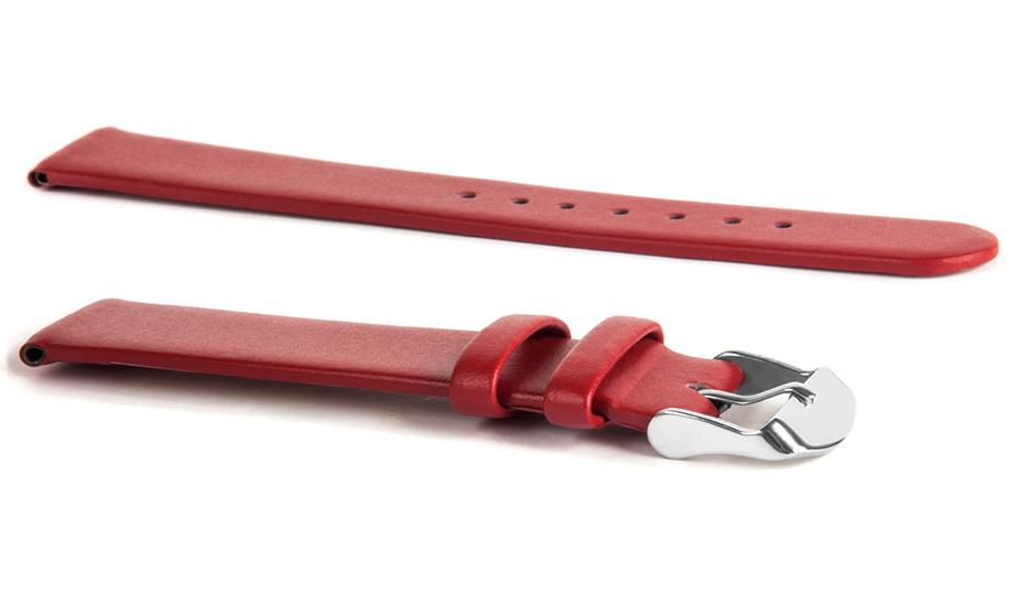 Pasek skórzany C5 - czerwony - 22 mm