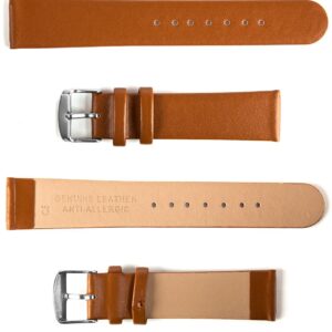 Pasek skórzany C5 - jasny brąz - 12 mm