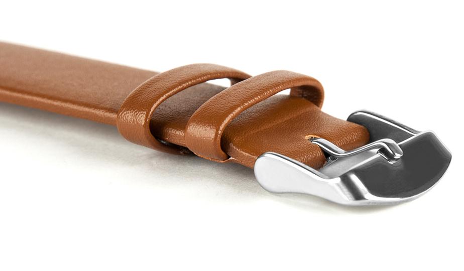 Pasek skórzany C5 - jasny brąz - 18 mm