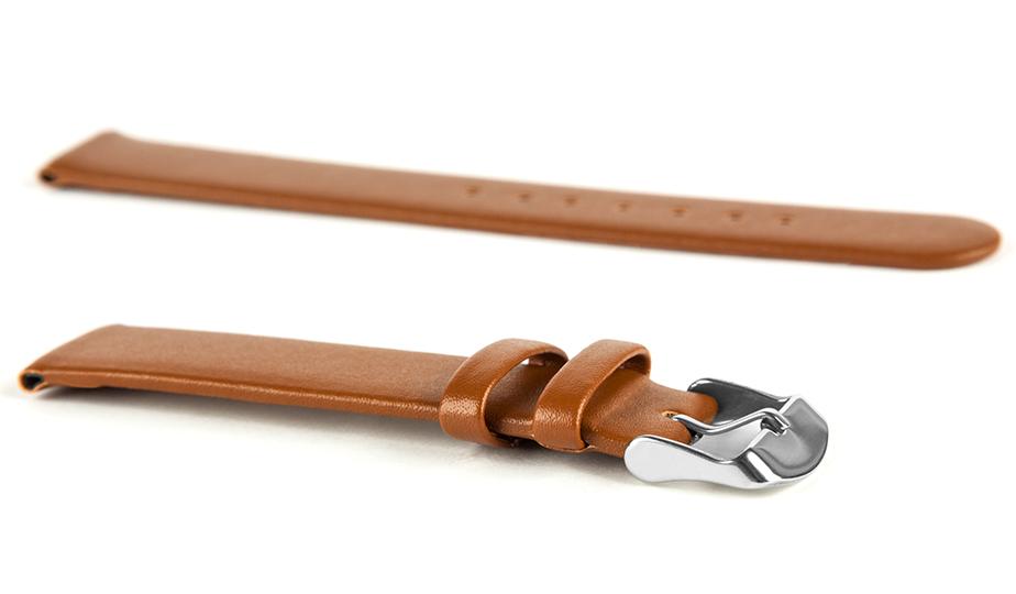 Pasek skórzany C5 - jasny brąz - 18 mm