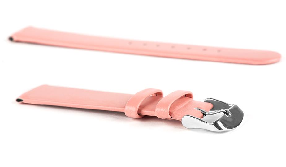 Pasek skórzany C5 - rózowy - 12 mm