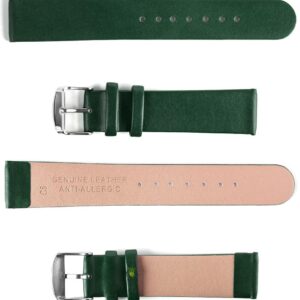 Pasek skórzany C5 - zielony - 18 mm