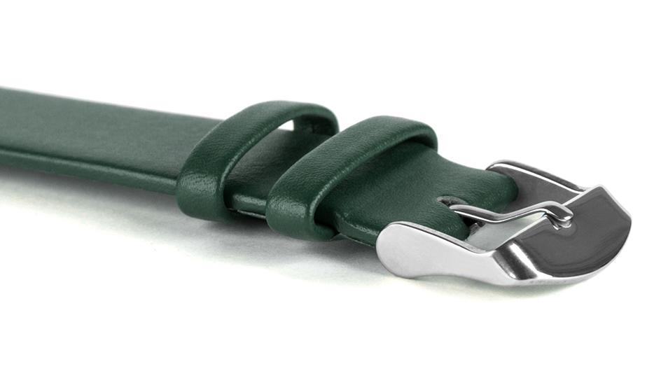 Pasek skórzany C5 - zielony - 22 mm