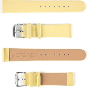 Pasek skórzany C5 - żółty - 10 mm