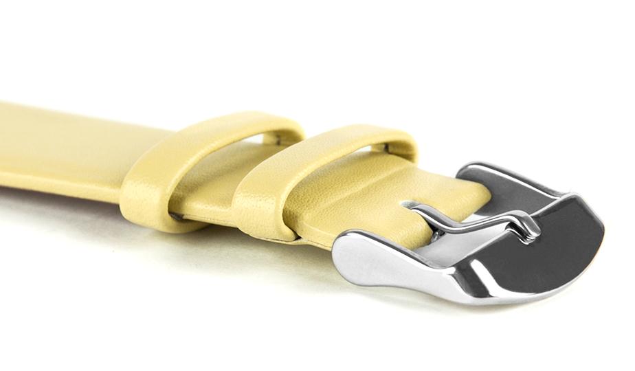 Pasek skórzany C5 - żółty - 20 mm