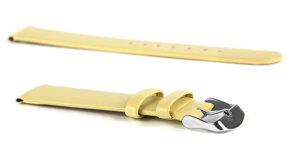 Pasek skórzany C5 - żółty - 20 mm