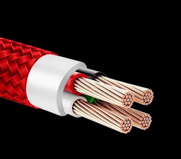 Braided cable eXtreme® Spider USB - USB type-C 1.5 m - red