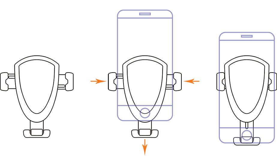 Car holder for mobile phones - to the air vent - eXtreme® - type:O-7 G