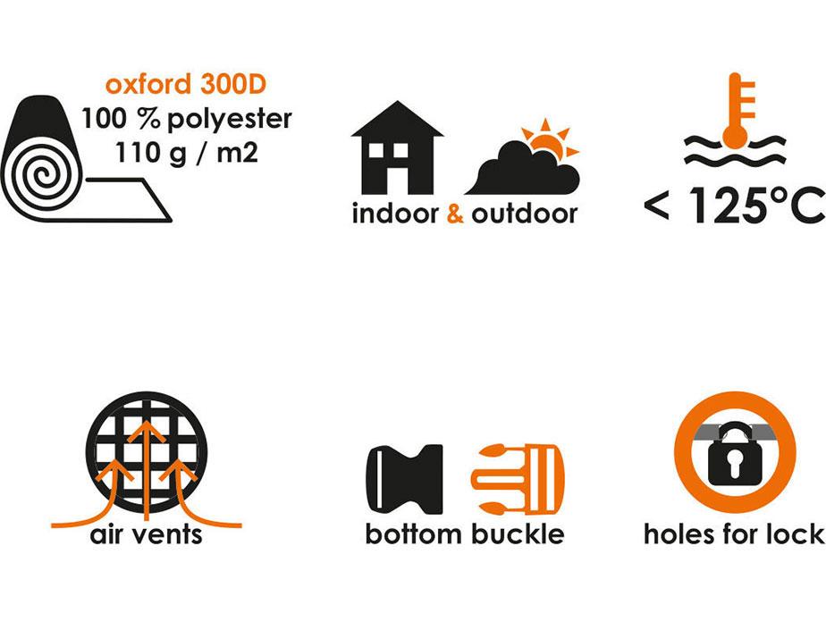 Pokrowiec na motocykl - eXtreme® Oxford 300D - rozmiar XL-BOX