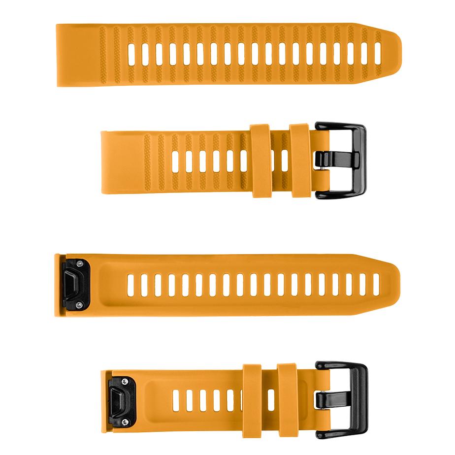 Pasek silikonowy - G12 - do Garmin - żółty - 26 mm