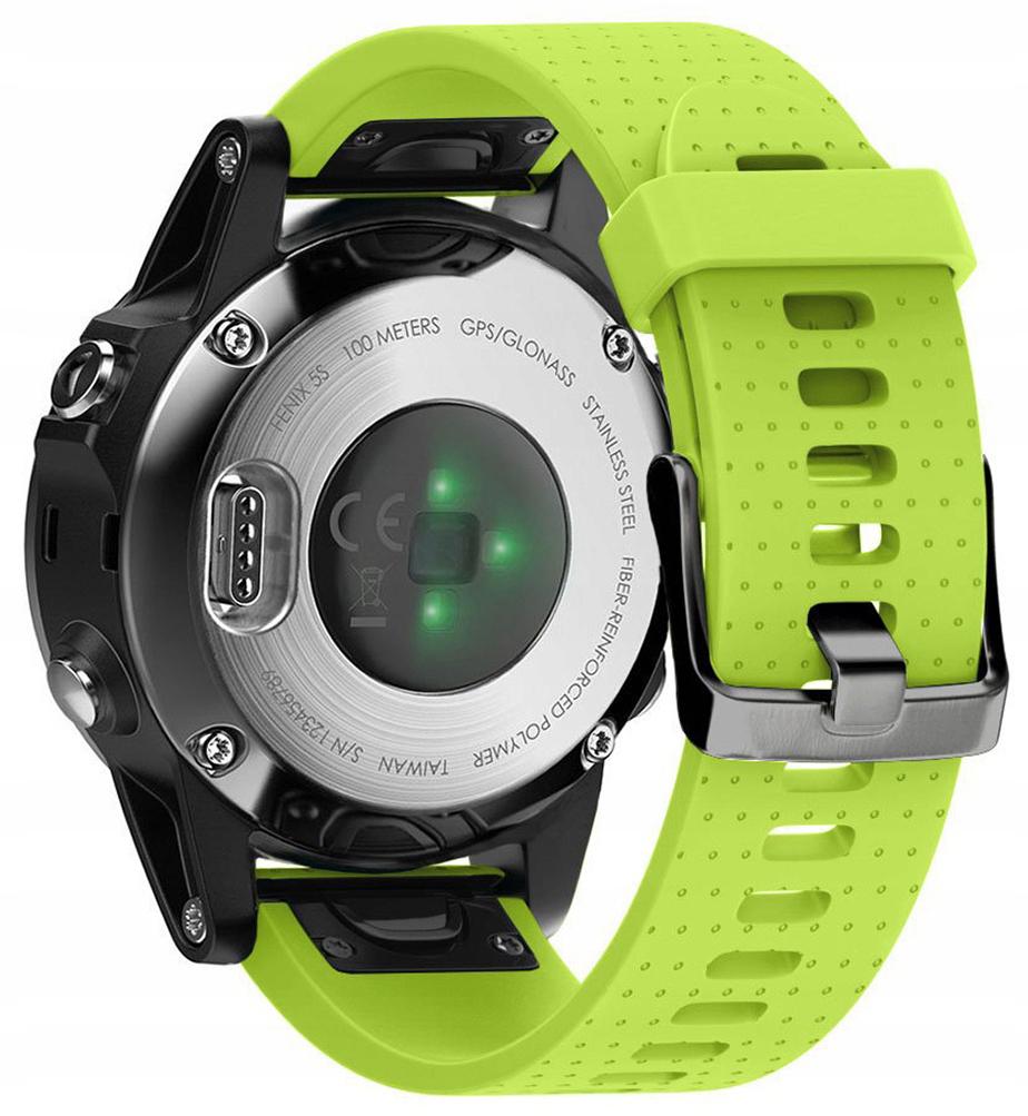 Pasek silikonowy - G07 - do Garmin - limonkowy - 20 mm