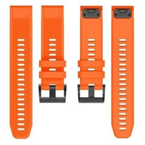 Pasek silikonowy - G09 - do Garmin - pomarańczowy - 22 mm