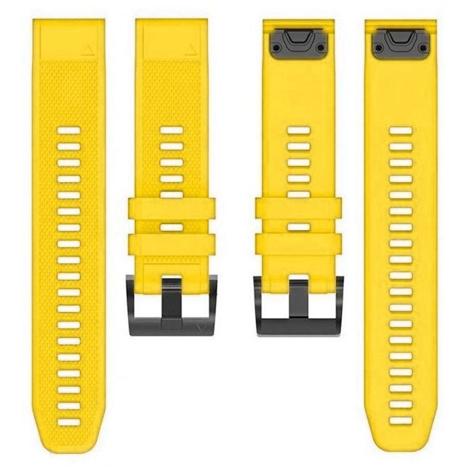 Pasek silikonowy - G09 - do Garmin - żółty - 22 mm
