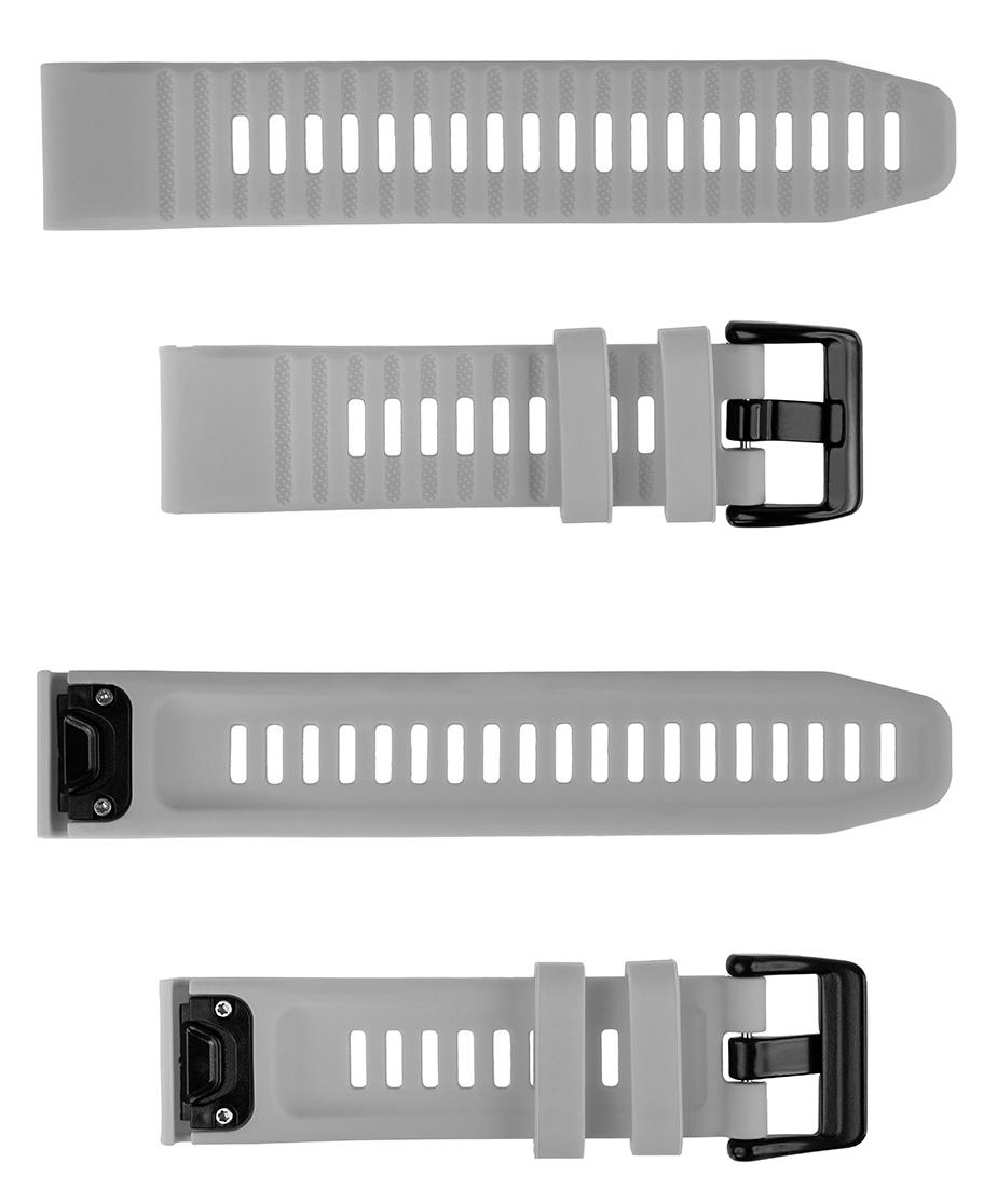 Pasek silikonowy - G12 - do Garmin - szary - 22 mm
