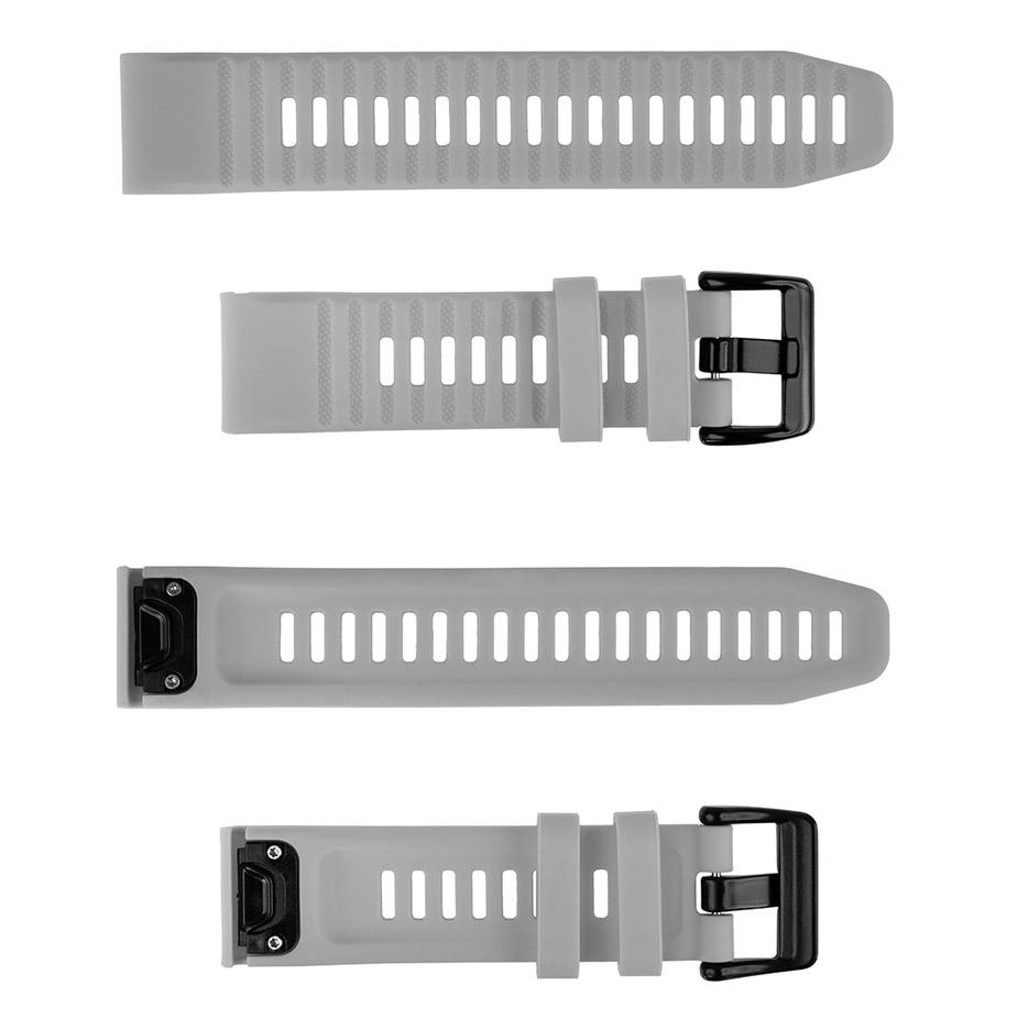 Pasek silikonowy - G12 - do Garmin - szary - 22 mm