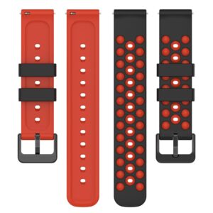 Pasek silikonowy - G29 - czarno-czerwony - 20 mm