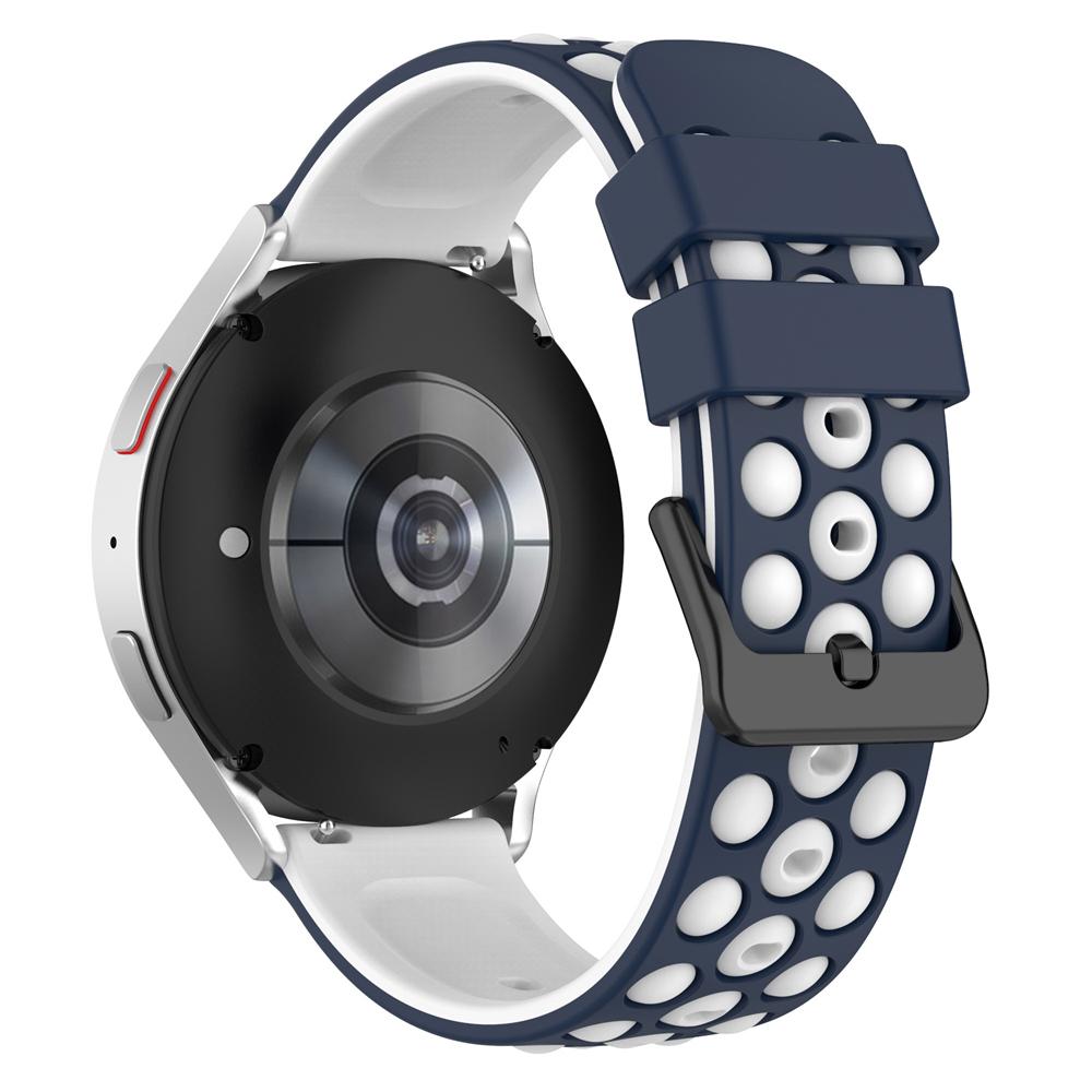 Pasek silikonowy - G29 - granatowo-biały - 22 mm