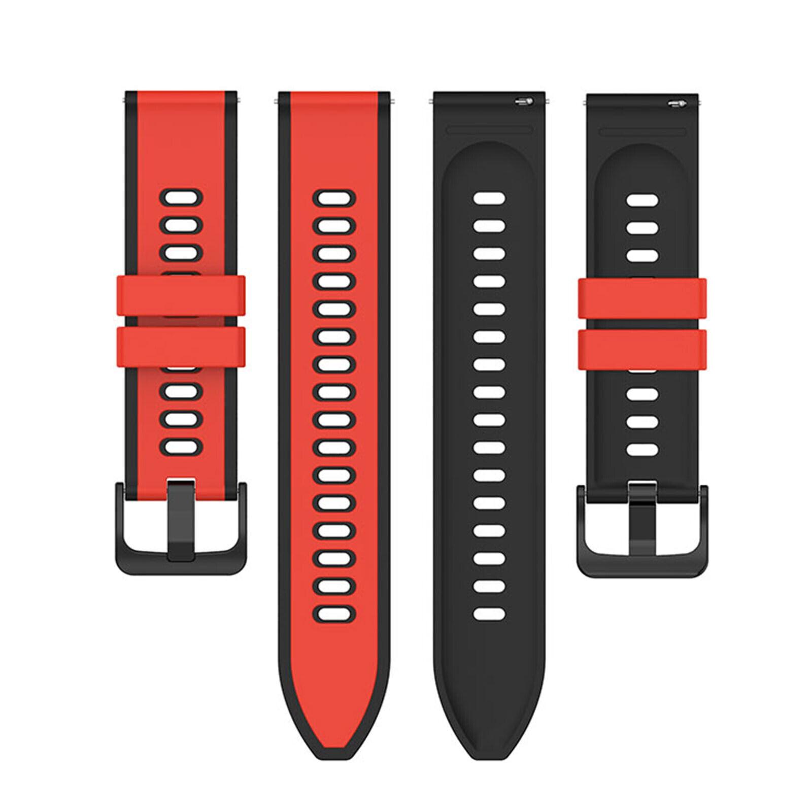 Pasek silikonowy - G30 - czerwono-czarny - 20 mm