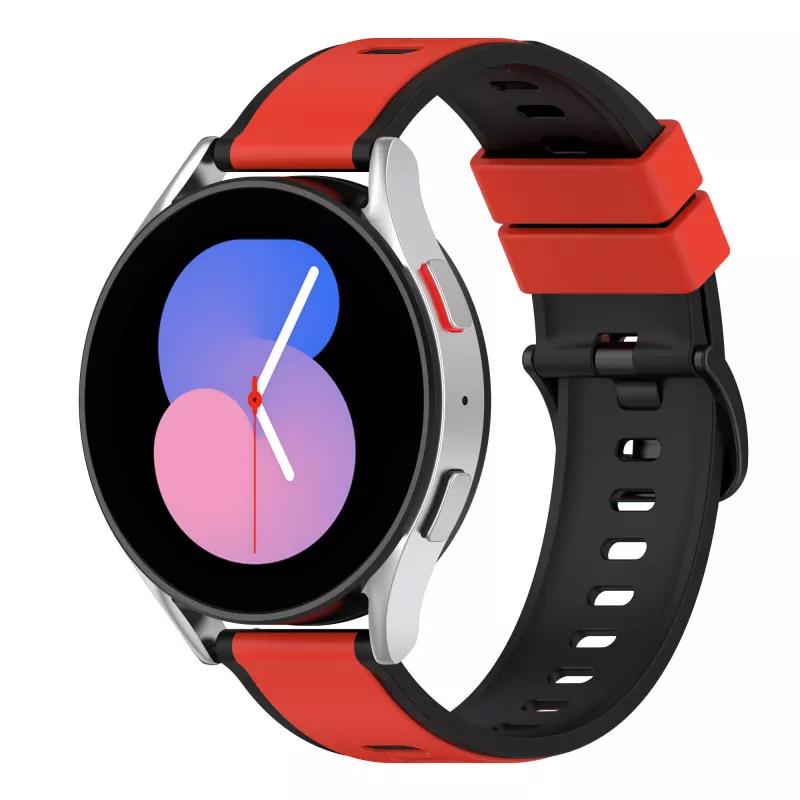 Pasek silikonowy - G30 - czerwono-czarny - 20 mm