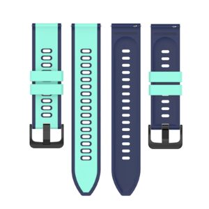 Pasek silikonowy - G30 - miętowo-granatowy - 22 mm