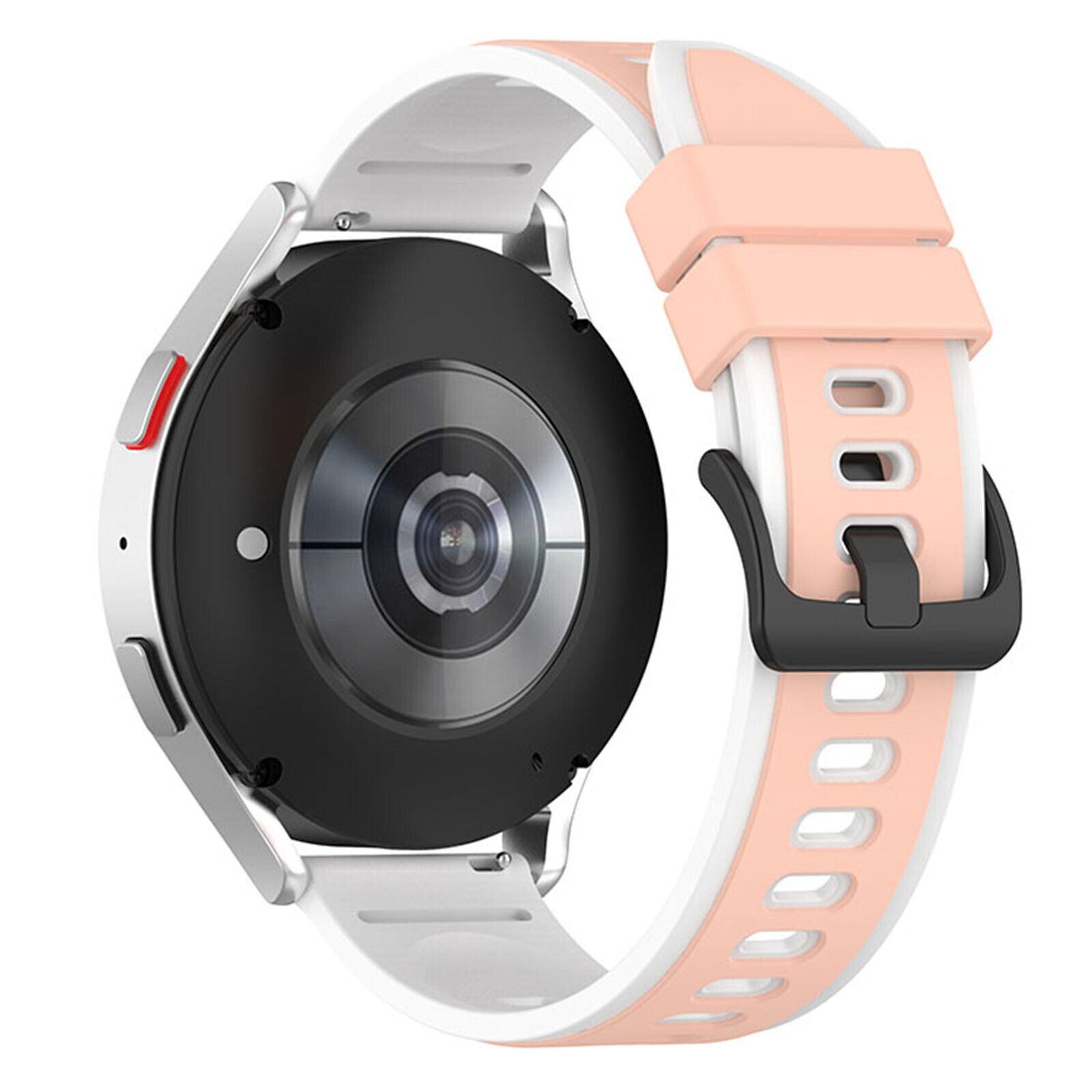 Pasek silikonowy - G30 - różowo-biały - 20 mm