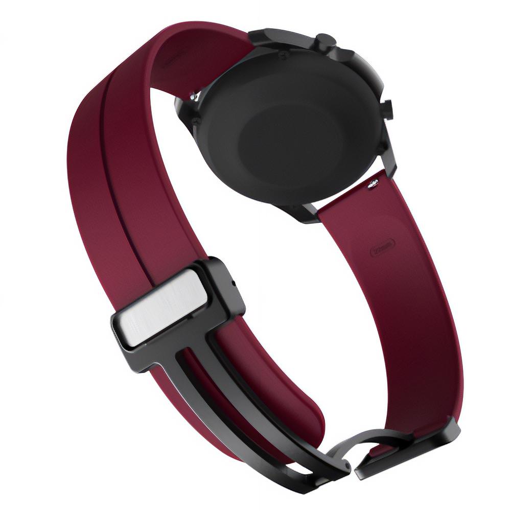 Pasek silikonowy - G32 - bordowy - 22 mm