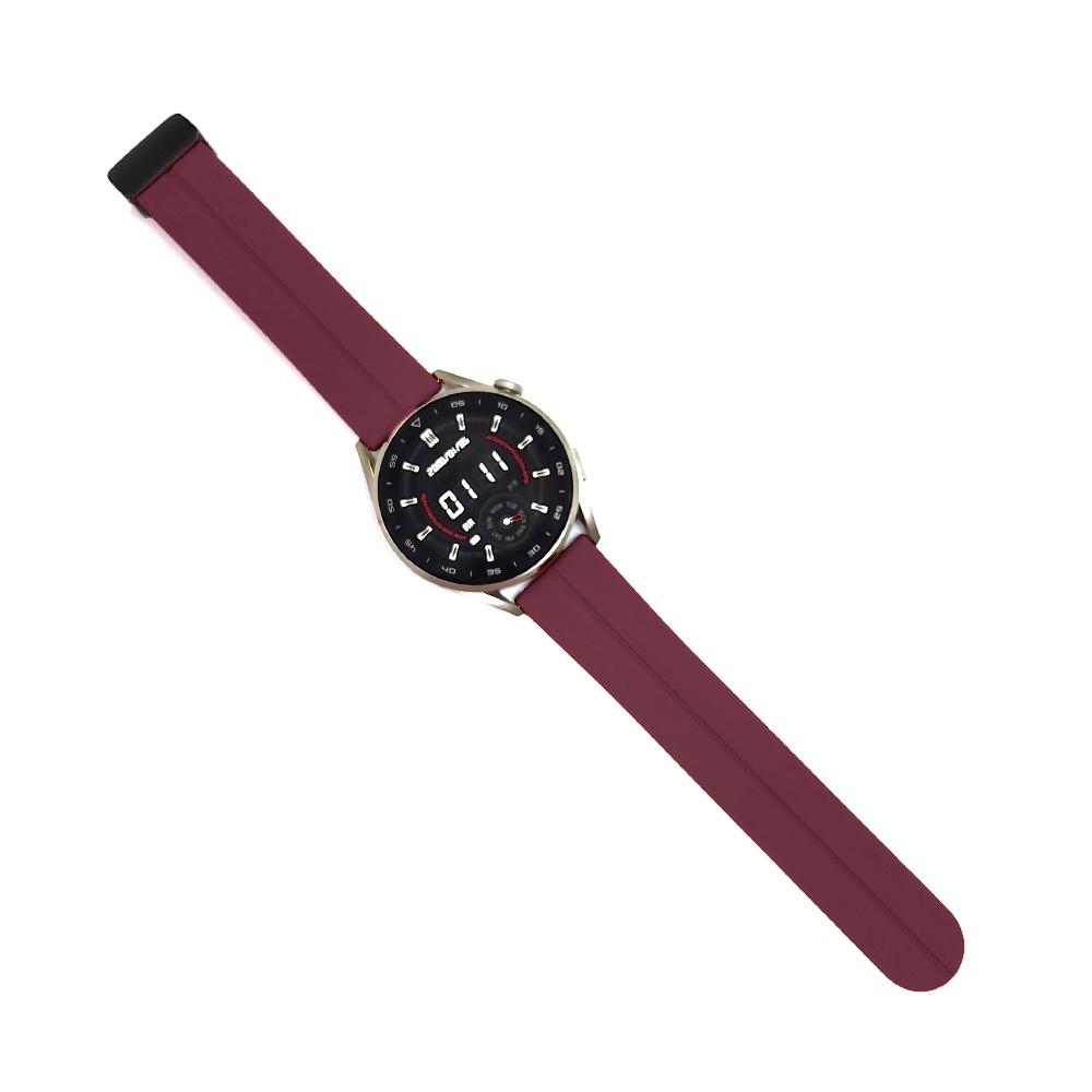 Pasek silikonowy - G32 - bordowy - 22 mm