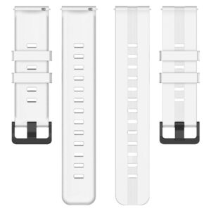 Pasek silikonowy - G33 - biały - 22 mm