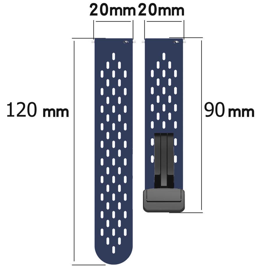 Pasek silikonowy - G34 - granatowy - 20 mm