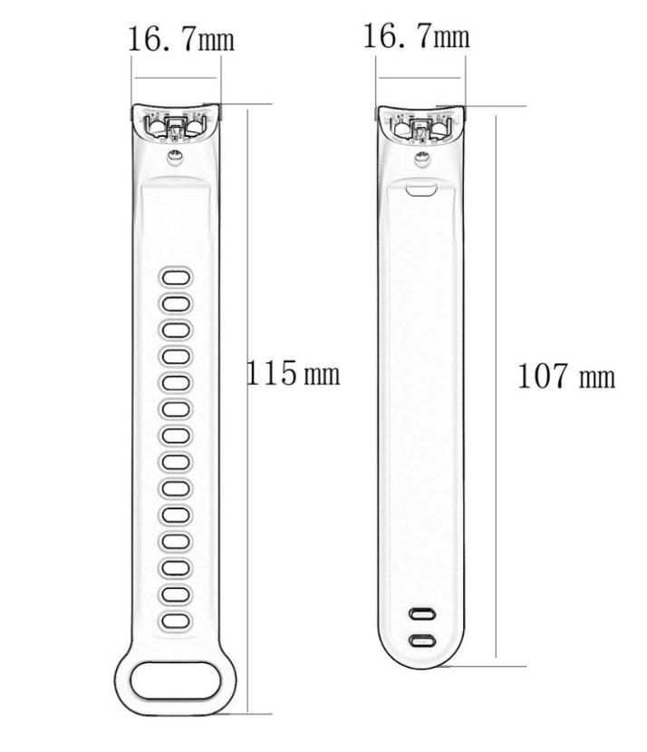 Pasek silikonowy - do Honor Band 3 - limonkowy