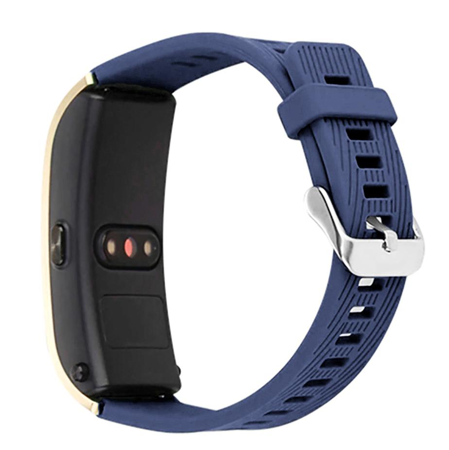 Pasek silikonowy - do Huawei Talkband B5 - granatowy - 18 mm