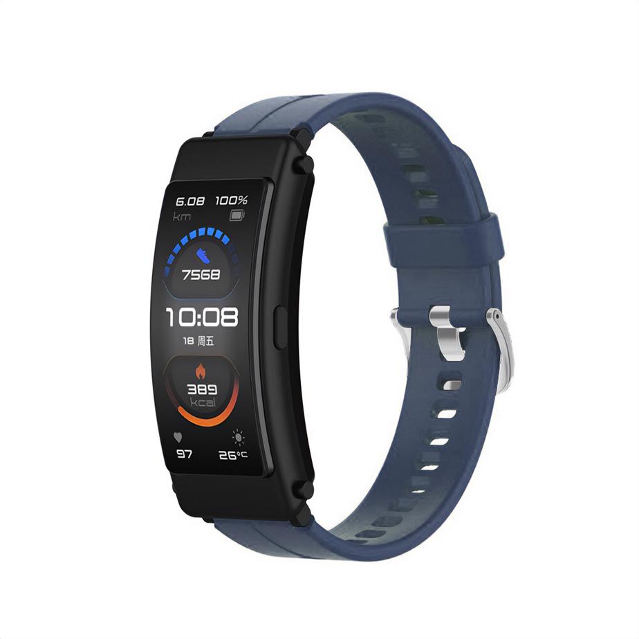Pasek silikonowy - do Huawei Talkband B6 - granatowy - 16 mm
