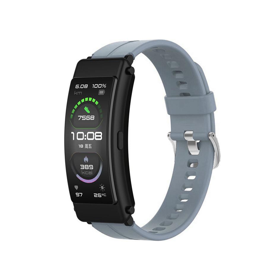 Pasek silikonowy - do Huawei Talkband B6 - szaroniebieski - 16 mm