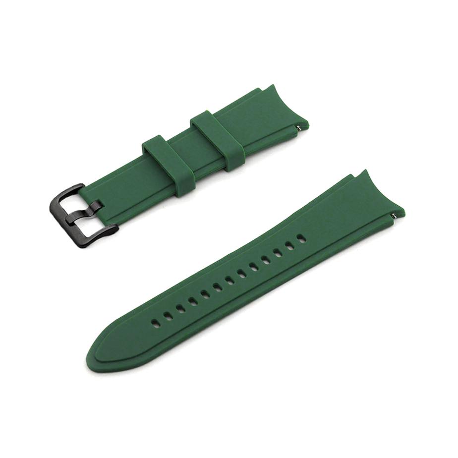 Pasek silikonowy - do Samsung Galaxy Watch 4 - ciemnozielony - 20 mm