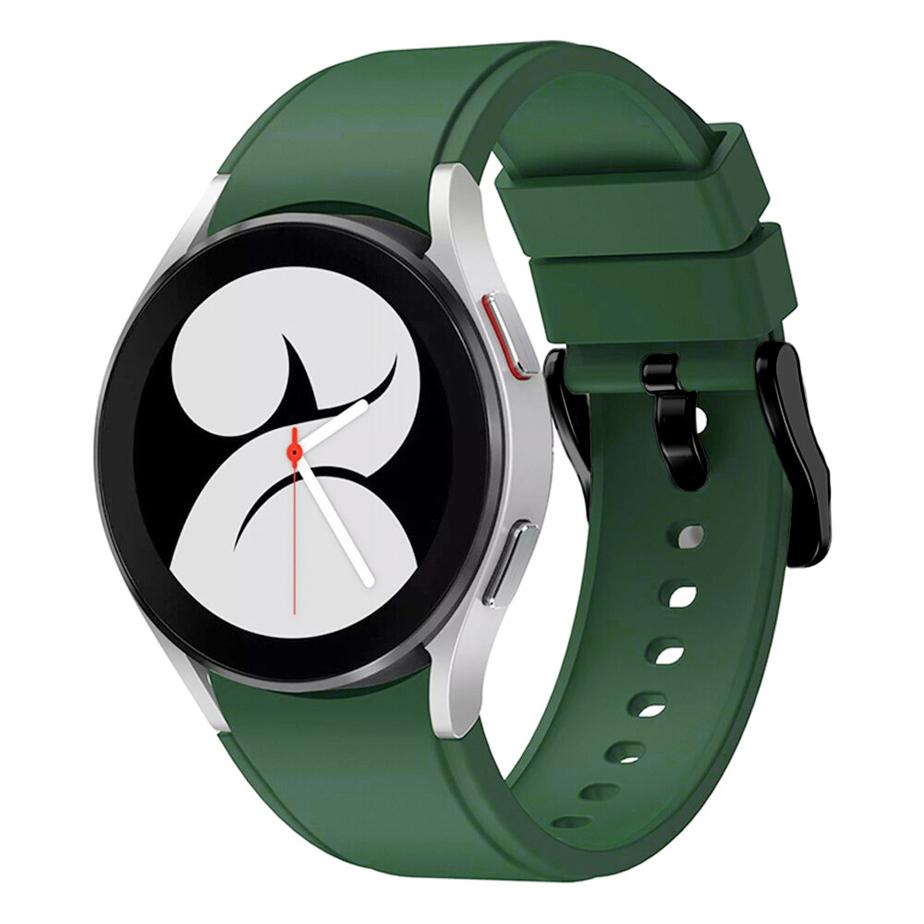 Pasek silikonowy - do Samsung Galaxy Watch 4 - ciemnozielony - 20 mm