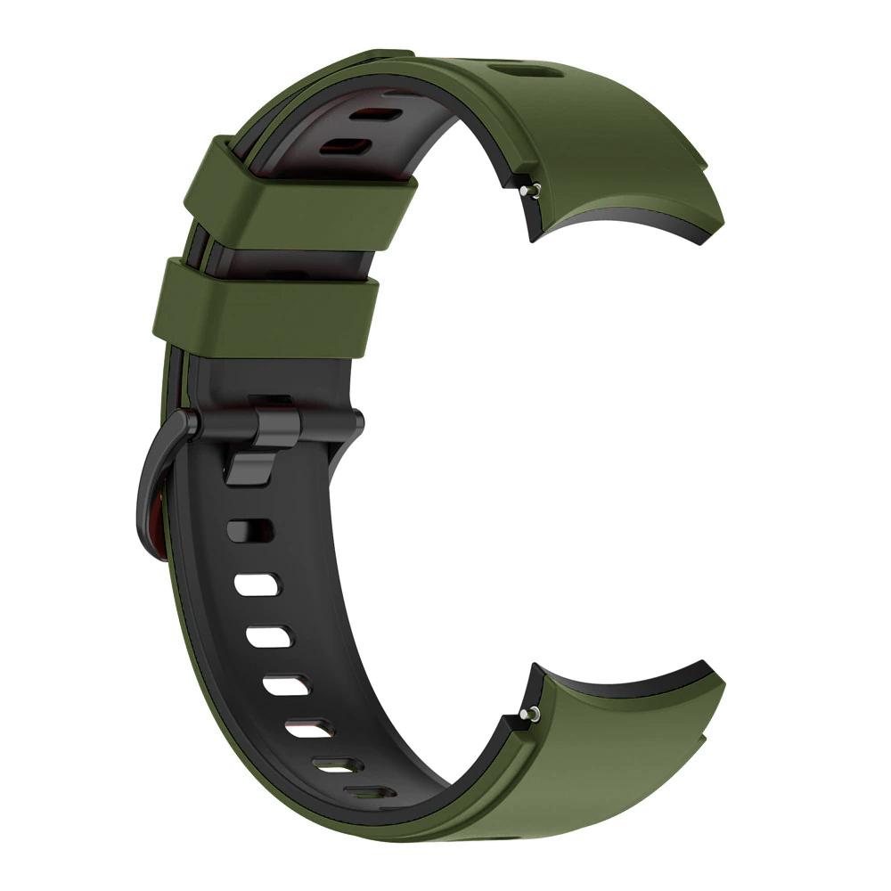 Pasek silikonowy - do Samsung Galaxy Watch 5 - zielono-czarny - 20 mm