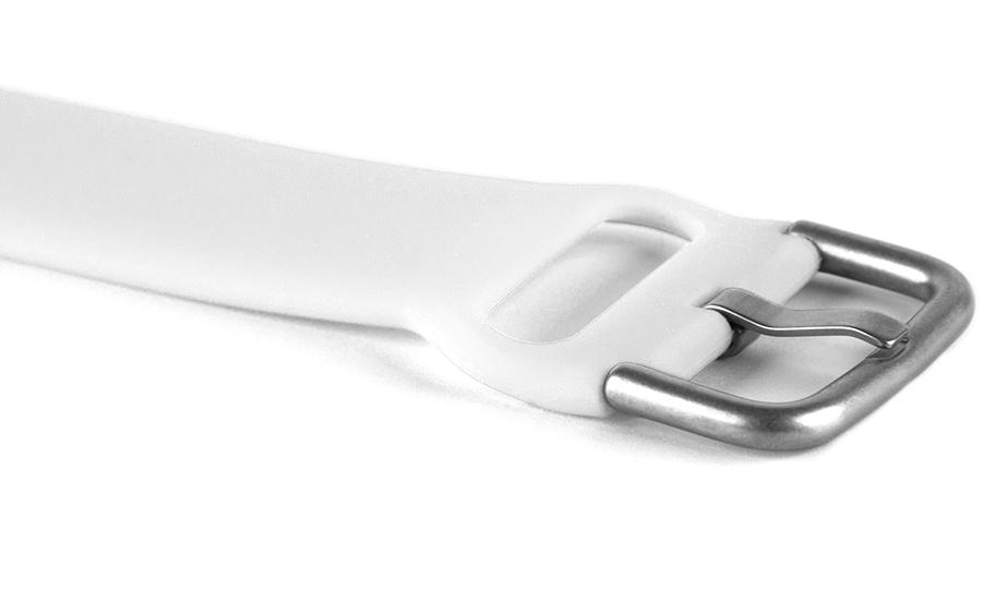 Pasek silikonowy S04 - biały - 22 mm