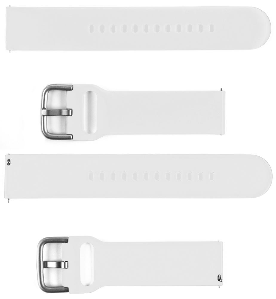 Pasek silikonowy S04 - biały - 22 mm