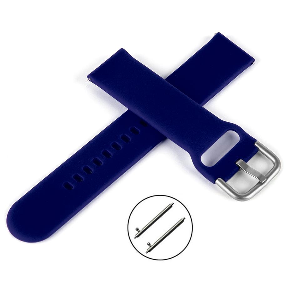 Pasek silikonowy S04 - ciemnoniebieski - 22 mm