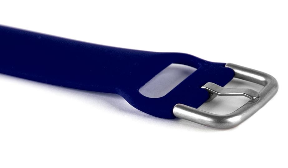 Pasek silikonowy S04 - ciemnoniebieski - 22 mm