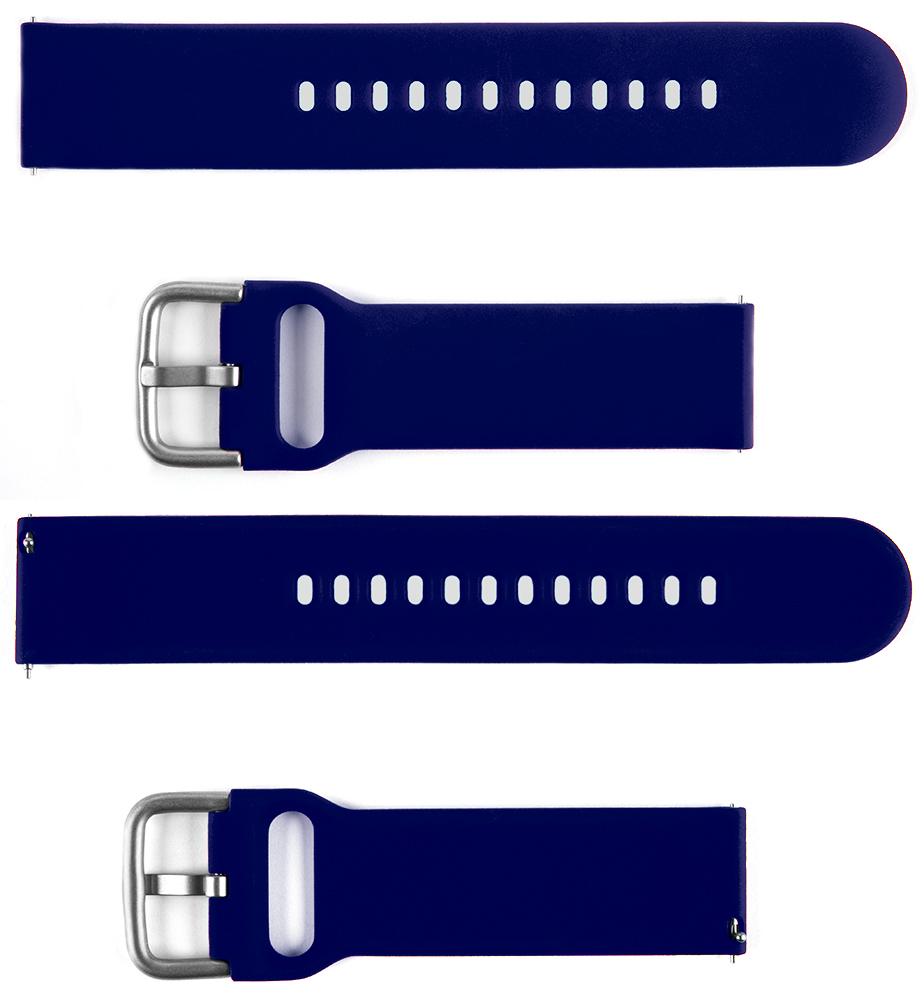 Pasek silikonowy S04 - ciemnoniebieski - 22 mm