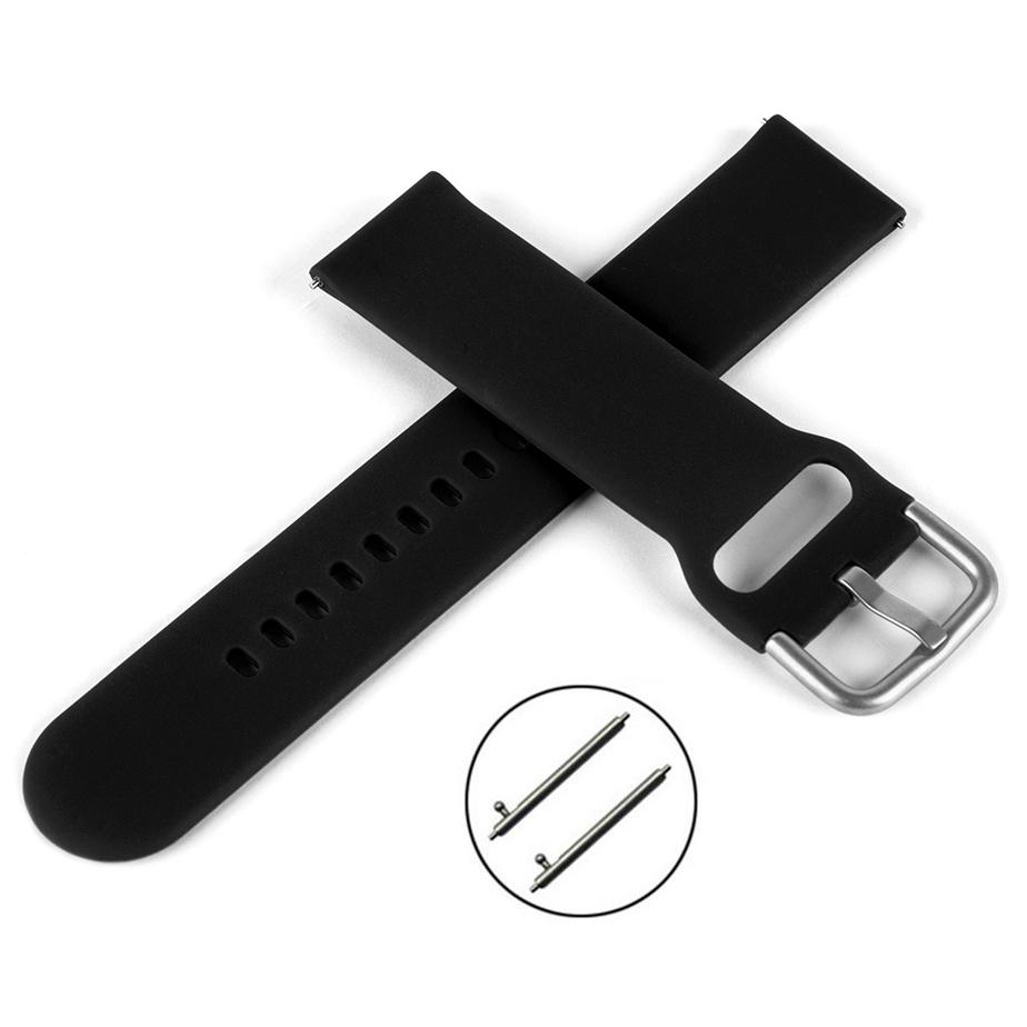 Pasek silikonowy S04 - czarny - 20 mm